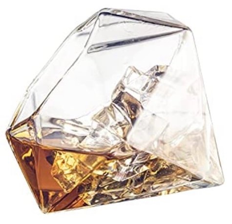 4 Piece Diamond Phi Nu Pi Decanter Set — diamond-shaped crystal decanter and glasses